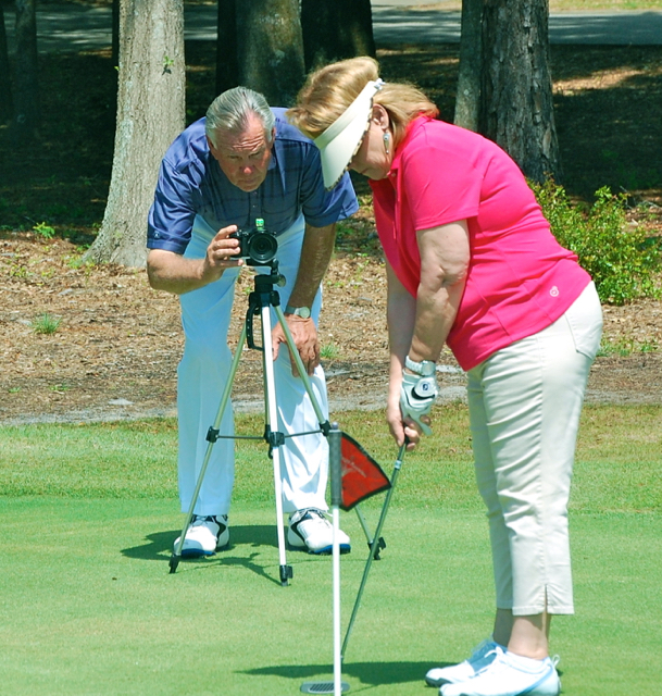 Mel Sole with Mary putting